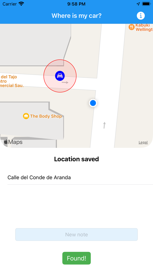 #4. Where is my car? Save location (iOS) By: David Gimenez