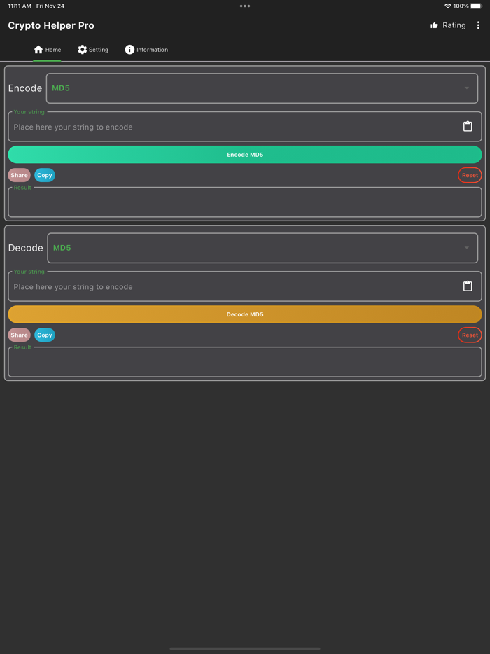 Crypto Helper - Hash MD5 SHA