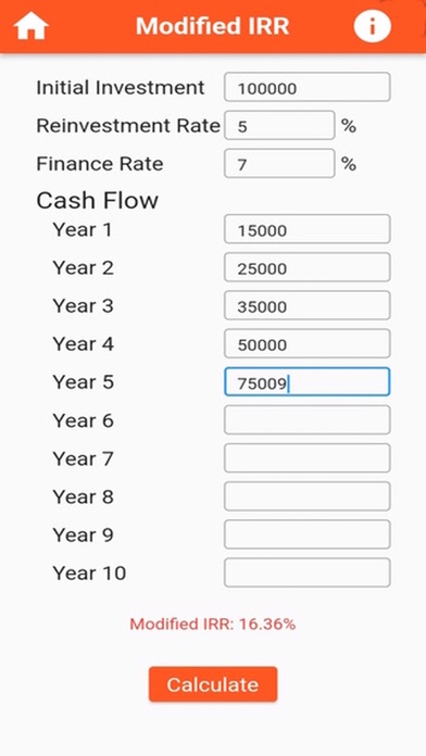 Business Financial Calculators Screenshot