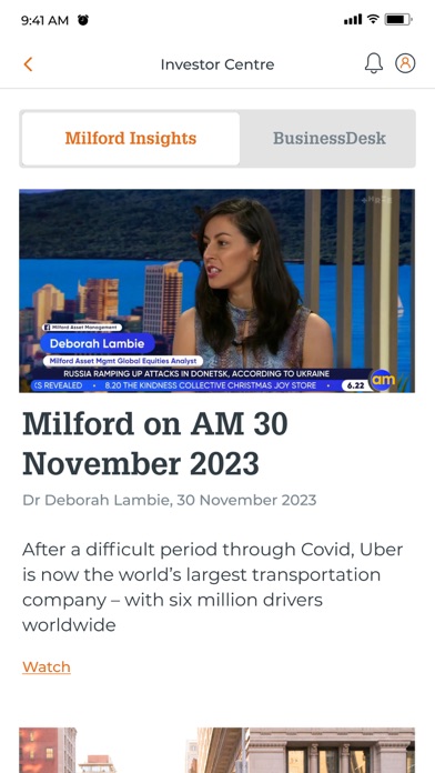 Milford Screenshot