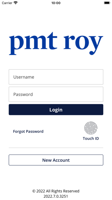 PMT ROY Portail entreprises Screenshot