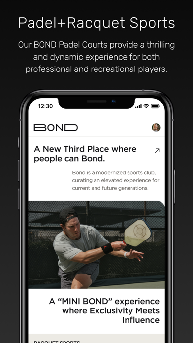 BOND, RACQUET & WELLNESS Screenshot