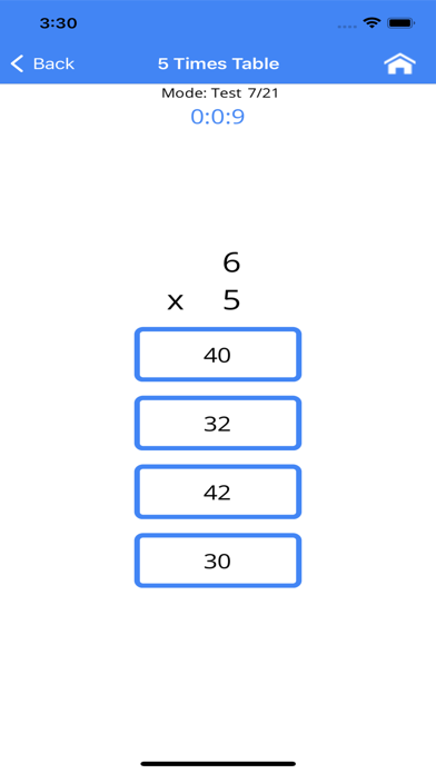 Multiplication Tables. Screenshot