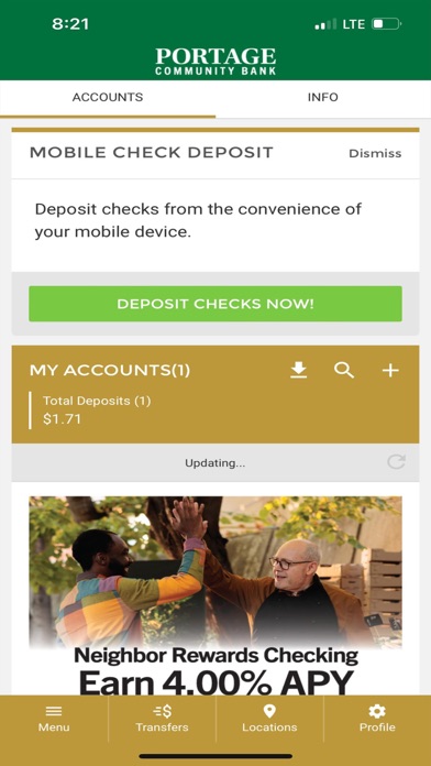 Portage Community Bank Screenshot