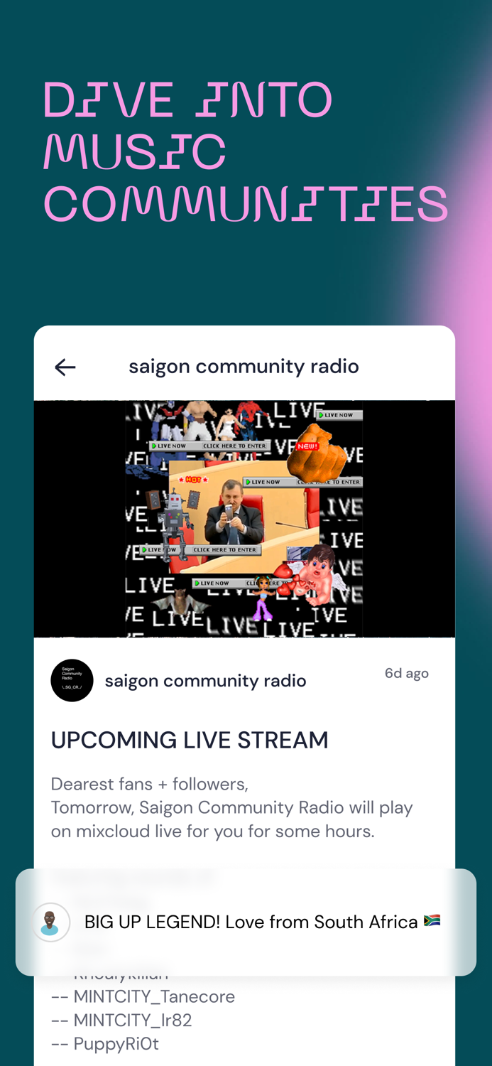 Mixcloud - Music Mixes and Live