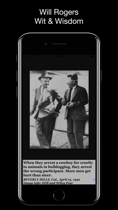 Will Rogers Daily Quotes Screenshot