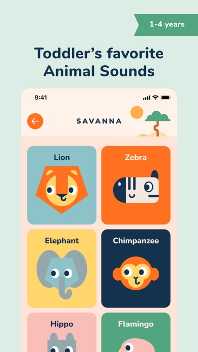 Animal sounds & names for kids Screenshot