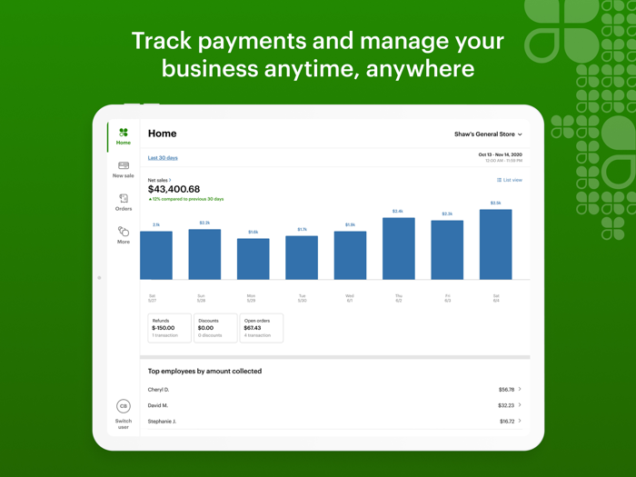 Clover Go - Dashboard and POS