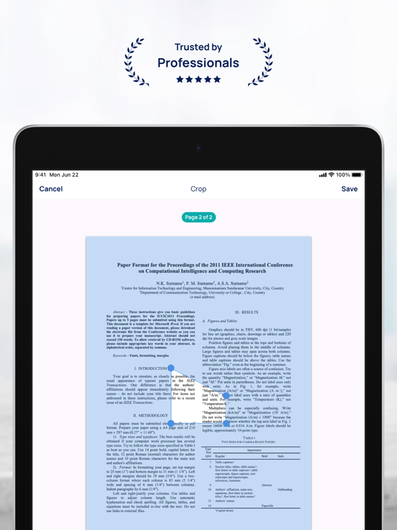 ScanWizard: PDF Scanner App iPad screenshot 2 - Business app