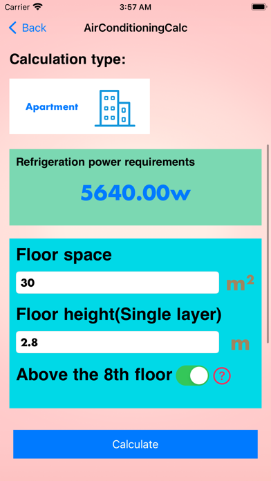 Screenshot #2 pour AirConditioningCalc