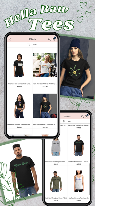 Hella Raw Shopping App Screenshot