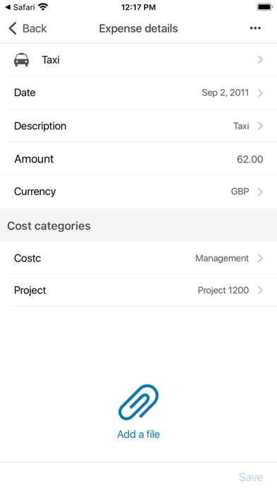 Unit4 Expenses for ERPx Screenshot