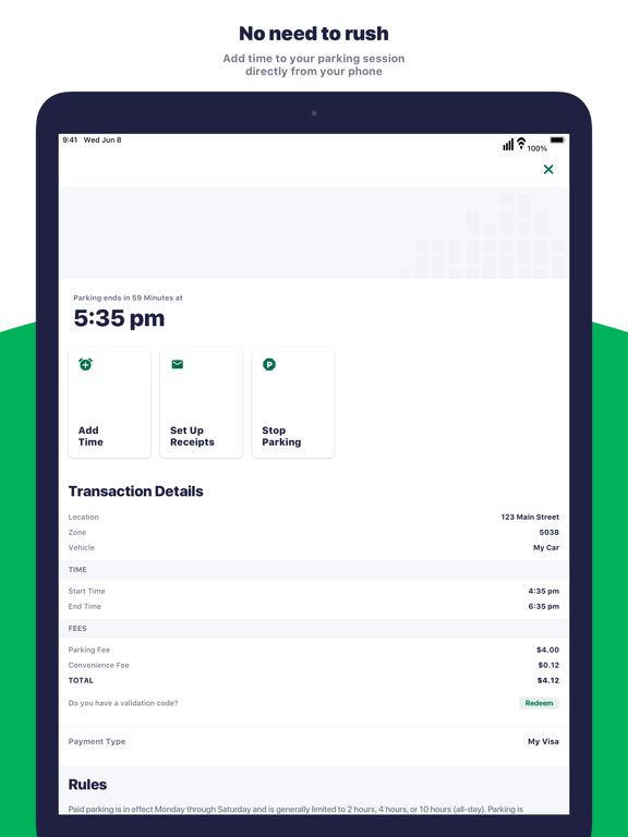 Green P iPad screenshot 4 - Travel app