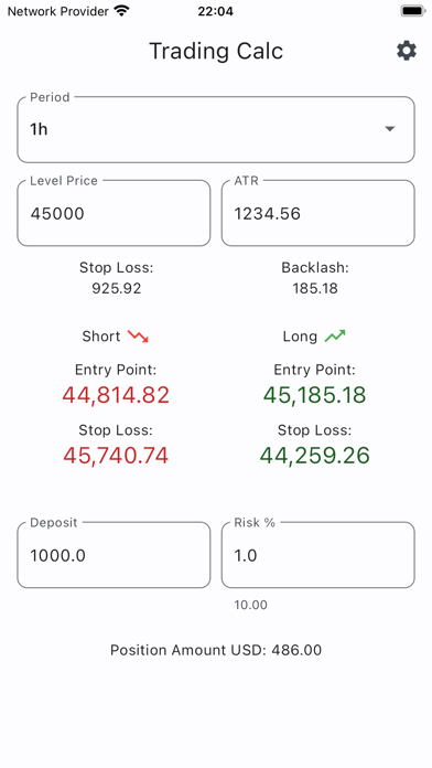 Trading Calculator 2.0 Screenshot