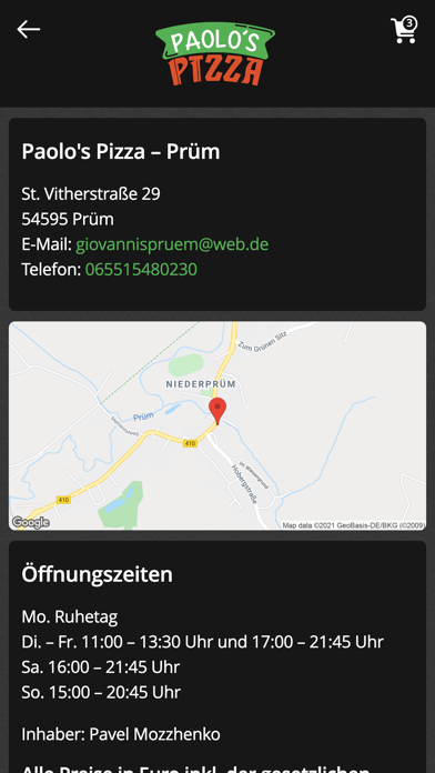 Paolo's Pizza Prüm Screenshot
