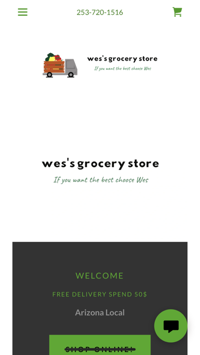 Wes's Grocery Store iPhone screenshot 1 - Food & Drink app
