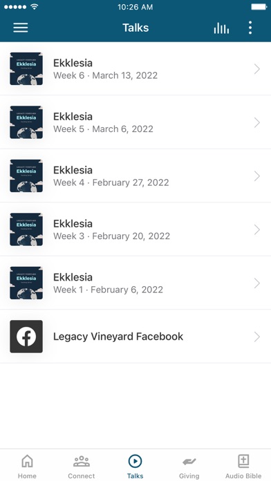 Legacy Vineyard Church Screenshot