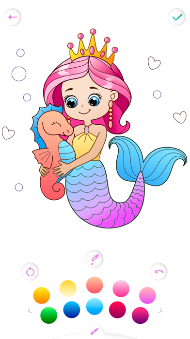 Mermaid coloring book kidsのおすすめ画像2