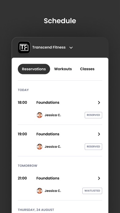 Transcend Fitness TF Screenshot
