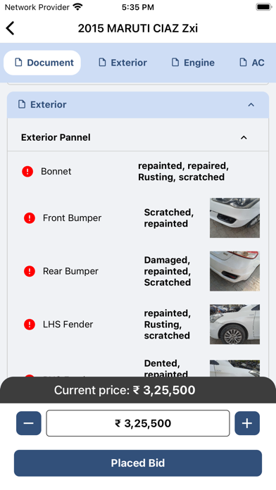 Unifi Cars Auction Screenshot