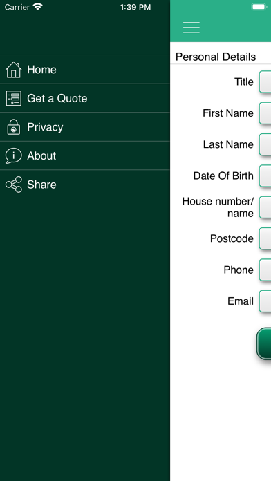 Quote Motor Trade Insurance UK Screenshot