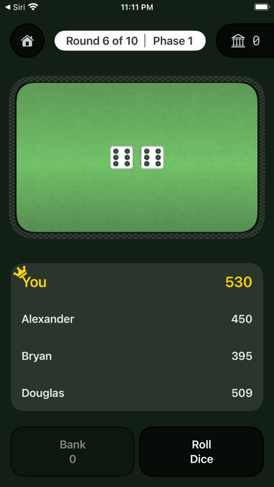 Bank - A Dice Game Screenshot