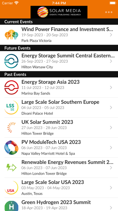 Solar Media Events Screenshot