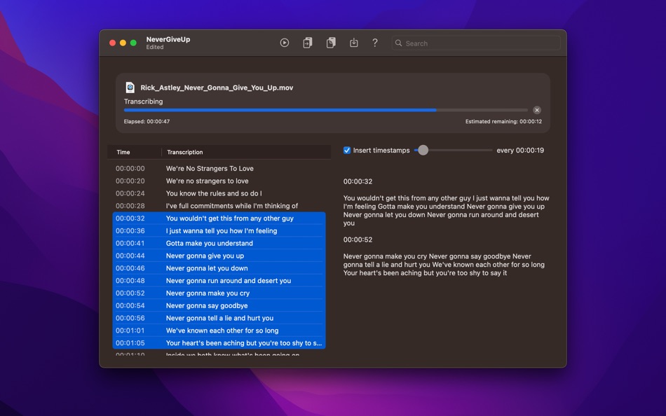 #1. Jojo Transcribe (macOS) Podle: VG Mobil