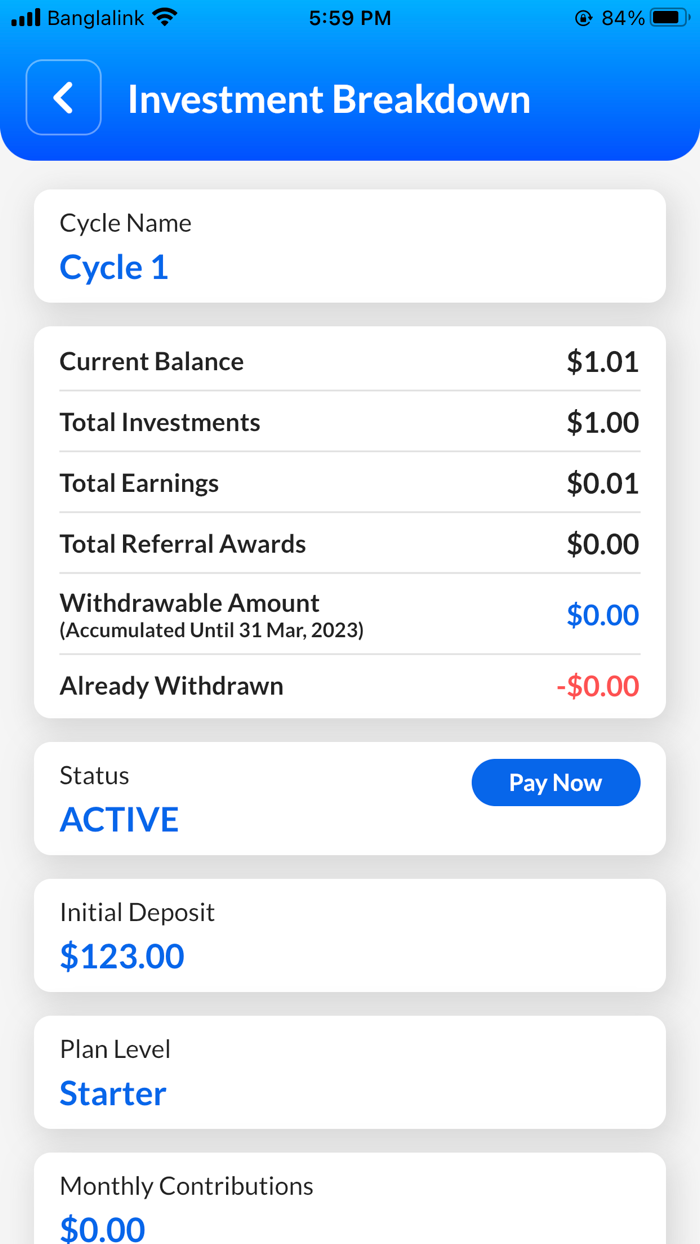 Start With Five - Invest App