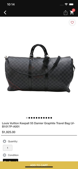 Louis Vuitton Keepall 55 Damier Graphite Travel Bag LV-B1017P-A001