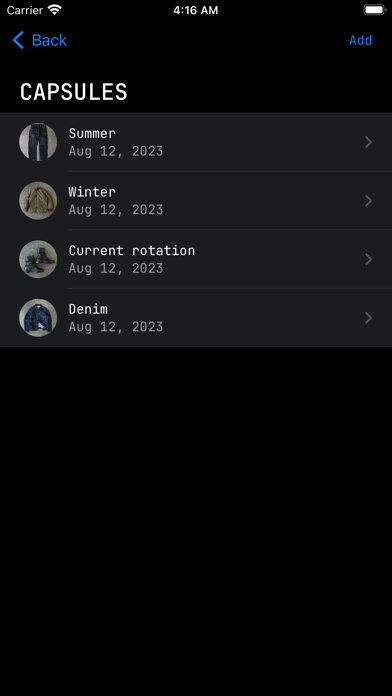 Capso - Wardrobe Organizer Screenshot