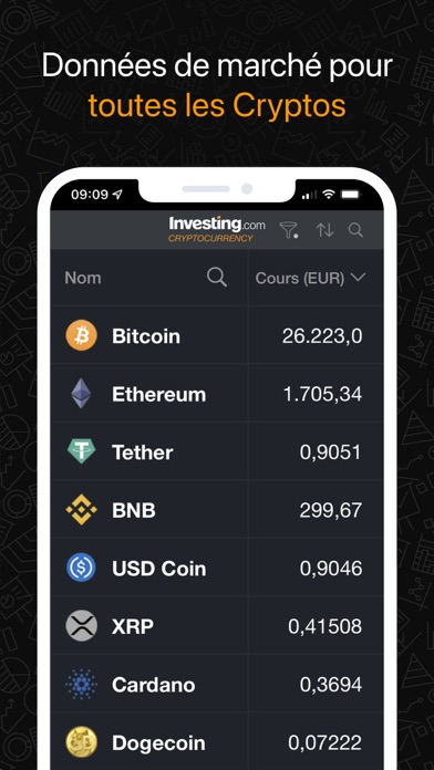 Screenshot #1 pour Investing.com - Crypto-monnaie