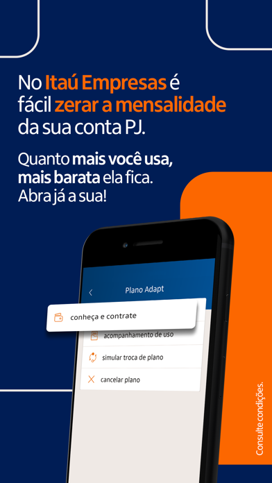 Itaú Empresas Conta PJ digital screenshot 2