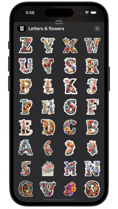 Letters & flowers Screenshot