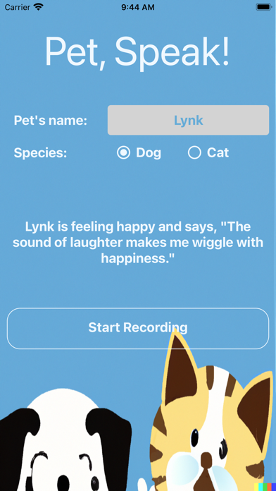 Pet, Speak! Screenshot