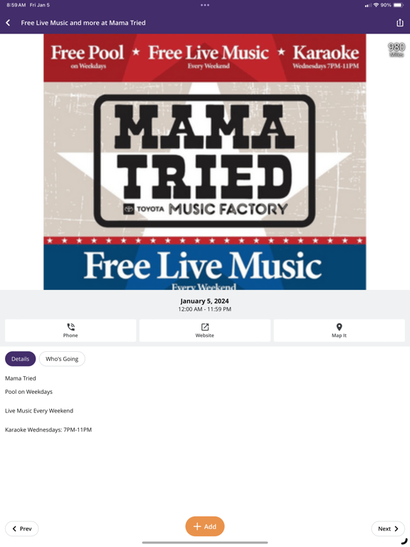 Irving On The Rocks iPad screenshot 7 - Travel app