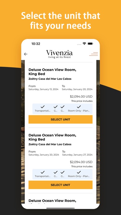 Vivenzia Vacation Club Screenshot