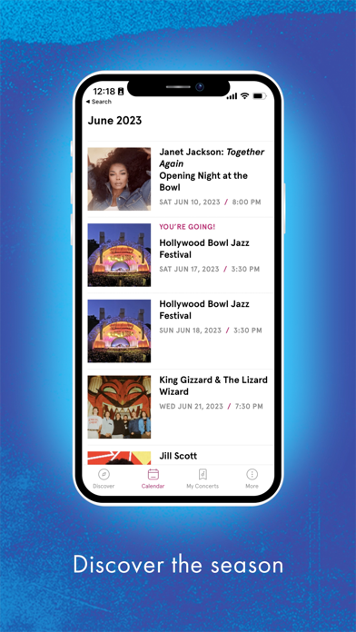 Hollywood Bowl App Screenshot
