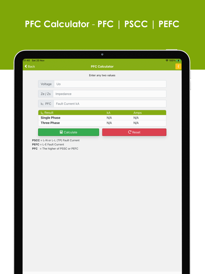 Fault Current Calculator