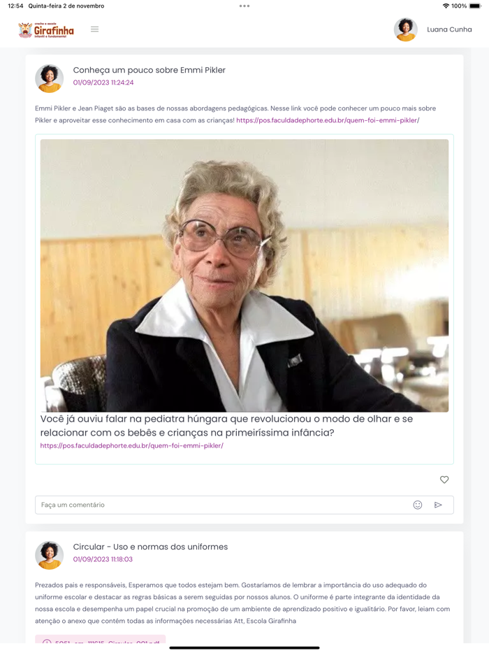 Novo Espaço - Reponsaveis