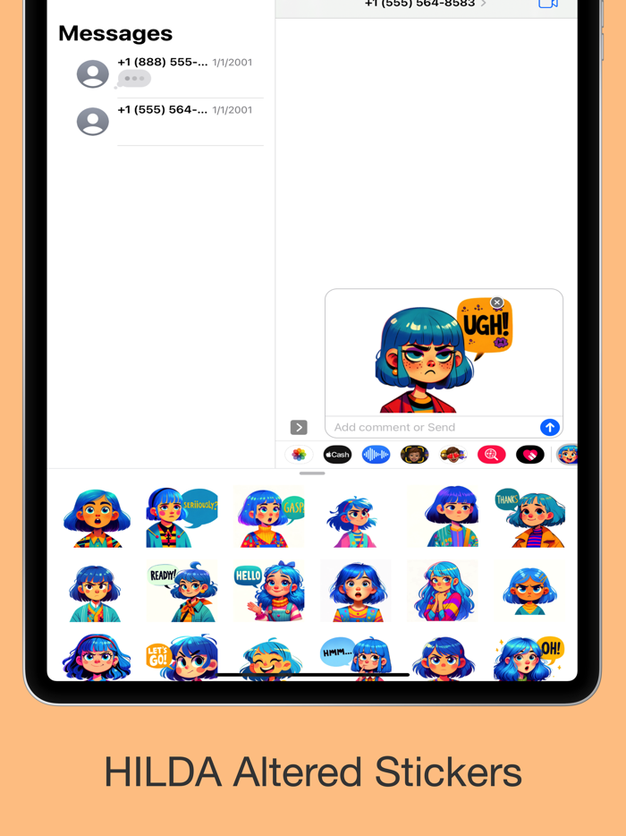 Hilda Altered Stickers