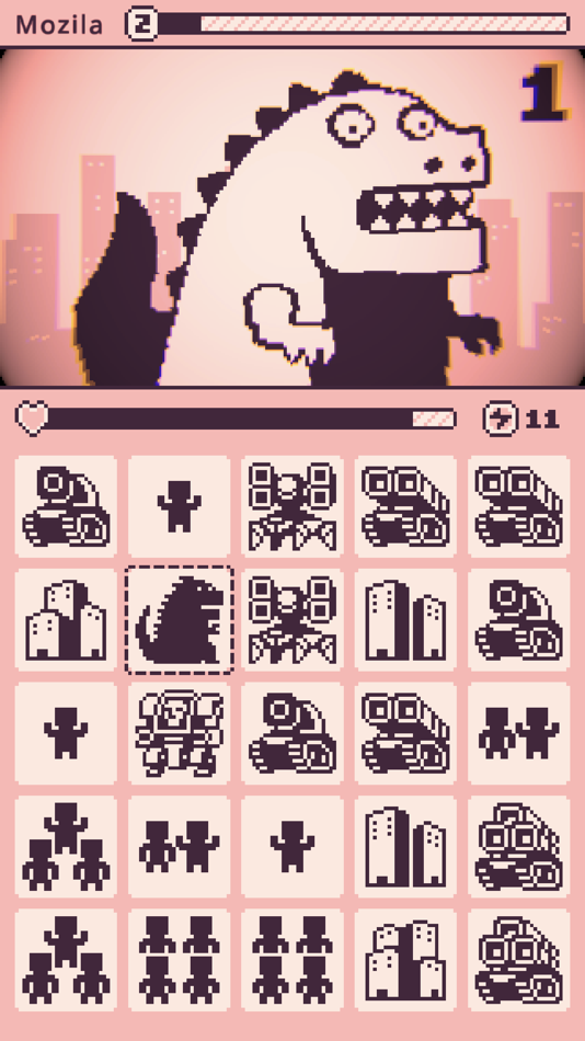 #5. Kaiju Attack (iOS) Podle: Game Stew