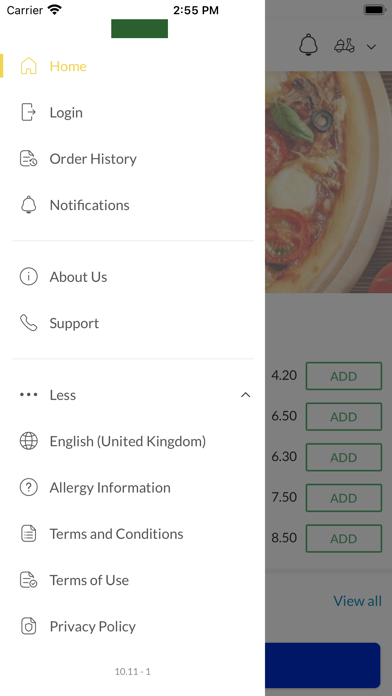 Angelos Pizza Mansfield. Screenshot