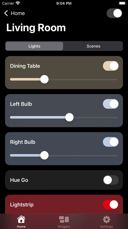 Hue Widgets