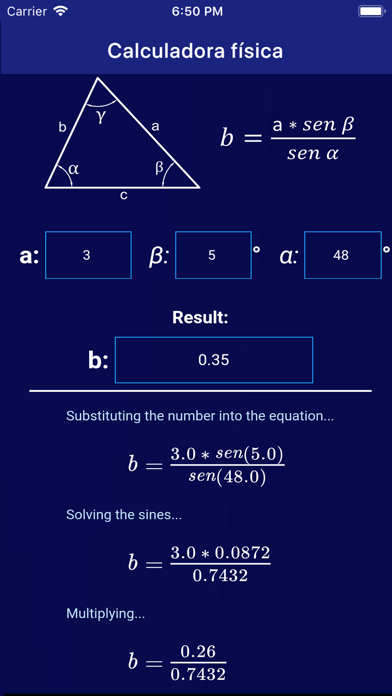 Physics Calc Screenshot