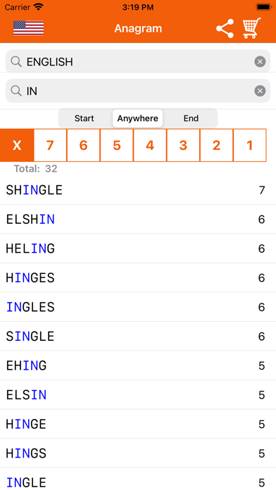 Anagram Solver: Crossword Find Screenshot