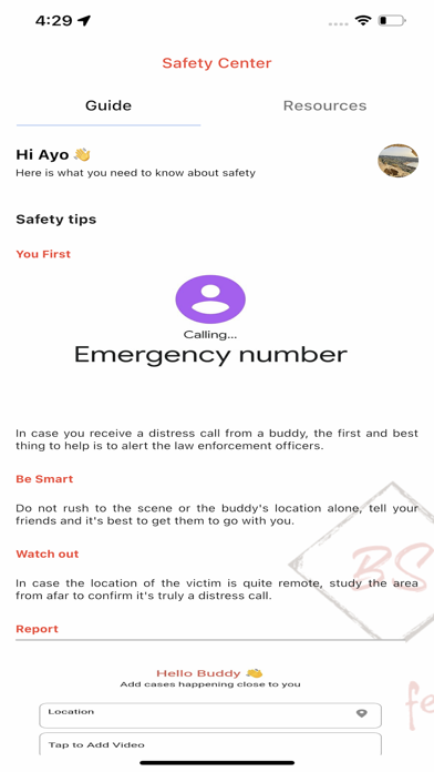 BuddySafe Screenshot