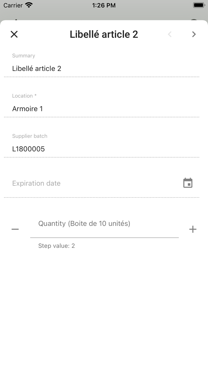 Cegid Stock inventories