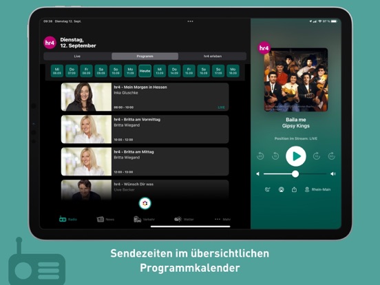hr4 App iPad screenshot 5 - Music app