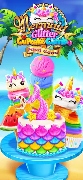 Game screenshot Mermaid Glitter Cupcake Chef mod apk